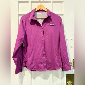 Columbia Fuchsia Button-Up Shirt